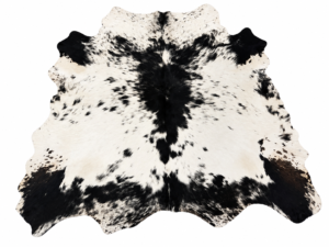 Modlux Natural Cowhide Rug, Black and White, 100% Australian Cows Fur Skin Carpet Areas Rugs