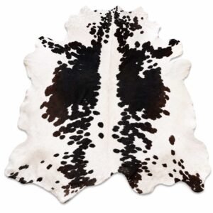 Modlux Tricolor Cowhide Rug, 100% Australian Cowhides Fur Skin Carpet, Genuine Leather Area Rug