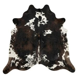 Modlux Tricolor Cowhide Rug, 100% Australian Cowhide Fur Skin Carpets, Genuine Leather Area Rug